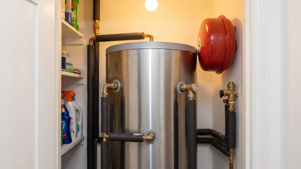 Hot water cylinder for a heat pump system