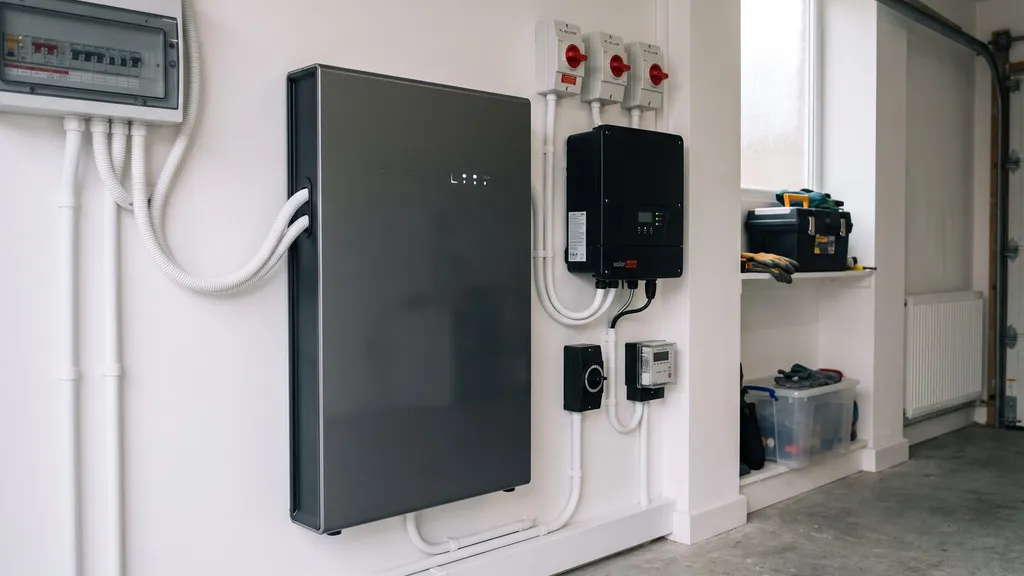 Solar PV system with battery storage at a UK home