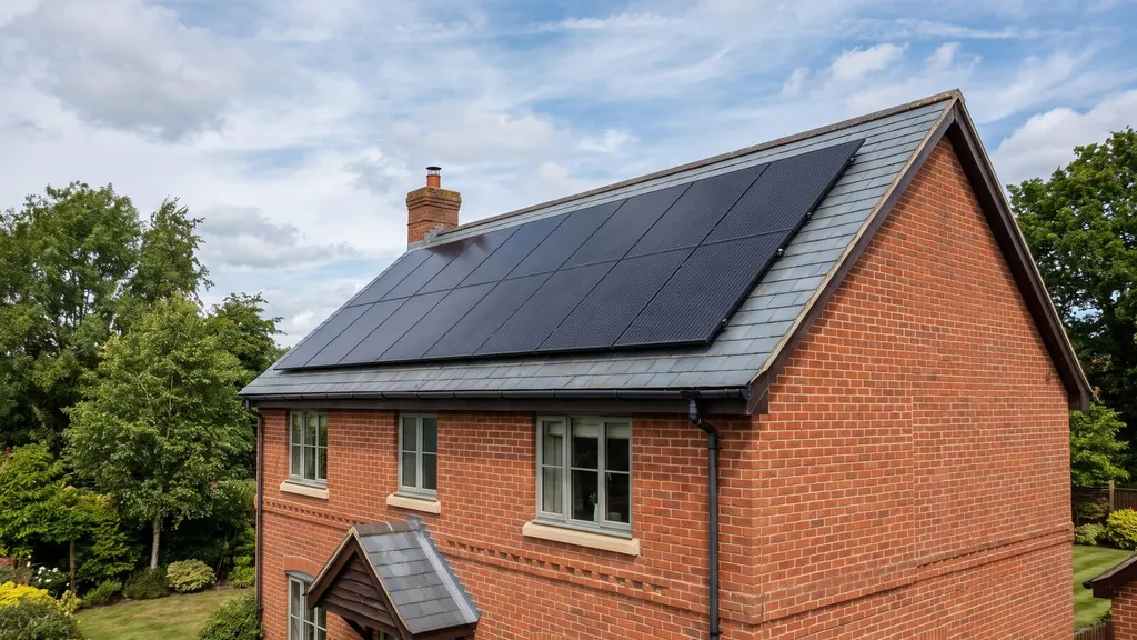 Solar panels installed on a UK home roof
